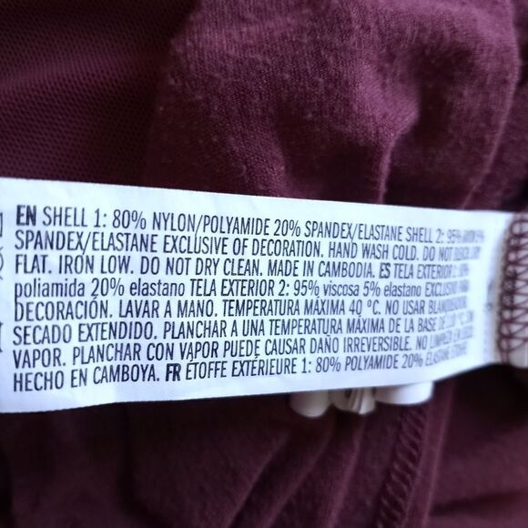 FOREVER 21 BURGUNDY DRESS W/SHEER OVERLAY SZ.M GUC - Picture 6 of 6